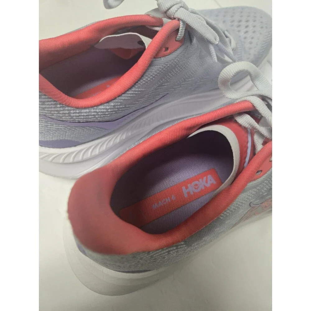 $140 Hoka Mach 6 Running Shoe (Women) Size 7.5 Gray Pink EUC - Picture 7 of 10